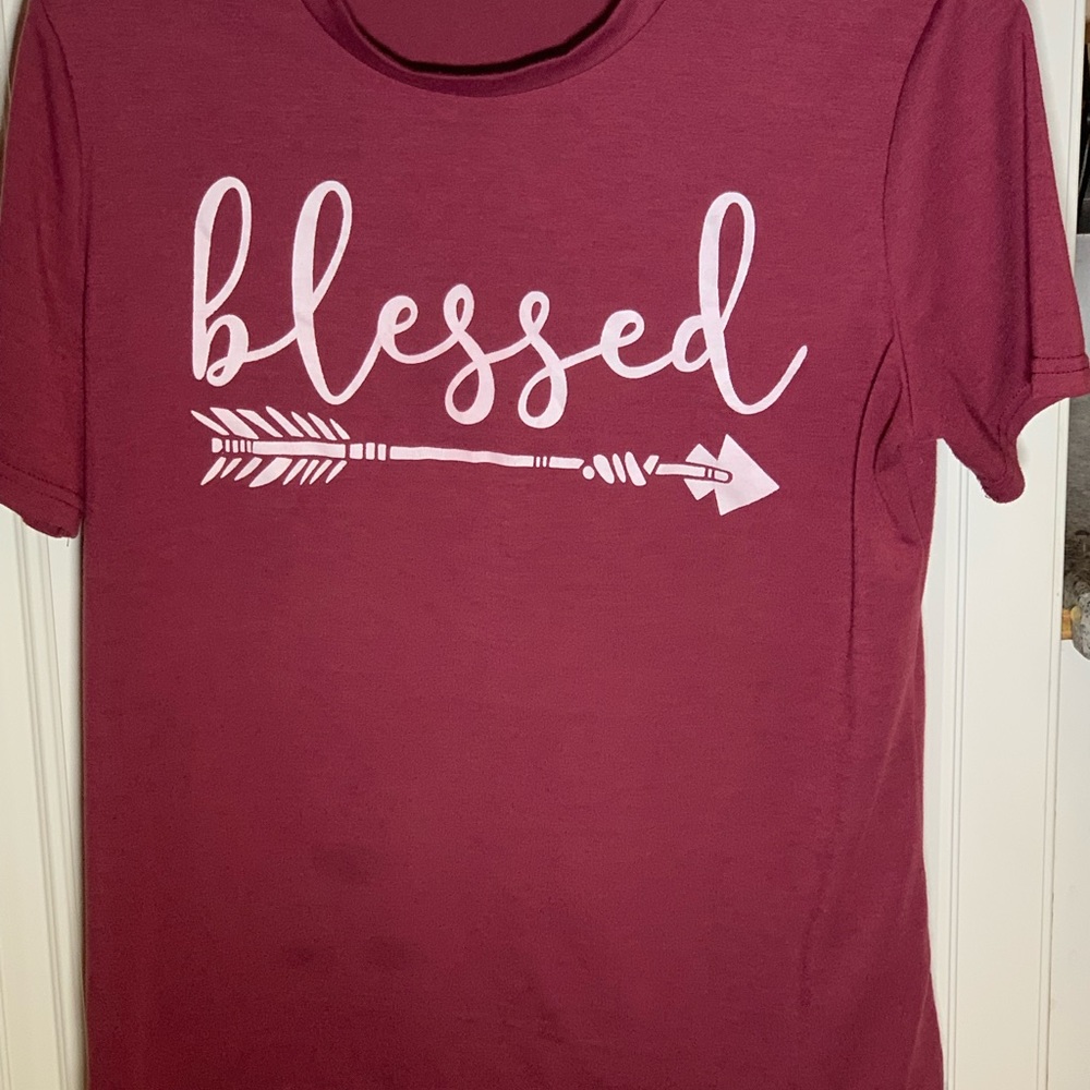Blessed Purple T shirt. Size Small.